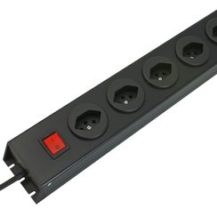 Steckdosenleiste MH 5×T13 PowerLine, Td 3×1mm², 1.5m, schwarz