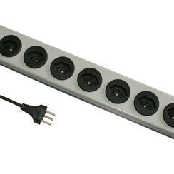 Steckdosenleiste MH 10×T13 PowerLine, Td 3×1mm², 1.5m, schwarz