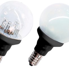 LED-Zierlampe Golf Ball klar E14 0.5W 12V 8 LED warmweiss