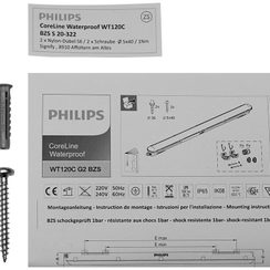 Montageset Philips CoreLine BZS S 20-322 mit 2 Schrauben Ø5×40mm, 2 Dübel