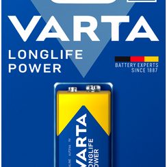 Varta Longlife Power 9V E-Block 6LR61 Alkali 1er Bli