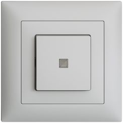 Contact à poussoir lum. ENC EDIZIOdue A-R/1P grc, a.lenti.LED.88×88mm
