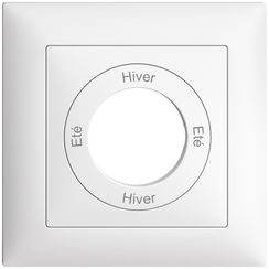 Kit frontal Eté-Hiver-Eté-Hiver EDIZIOdue 88x88mm blanc