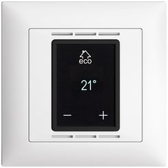 Thermostat d'ambiance ENC EDIZIOdue FMI blanc, avec écran, chauff.sol&conv.