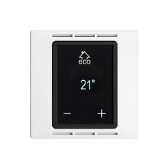 Thermostat d'ambiance ENC EDIZIOdue F blanc, avec écran, chauff.sol&conv.