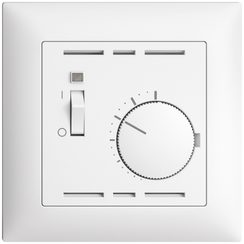 Thermostat d'ambiance ENC EDIZIOdue blanc, avec interrupteur
