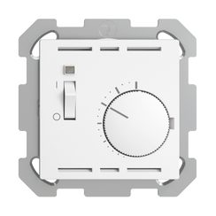 Thermostat d'ambiance ENC EDIZIOdue blanc, avec interrupteur