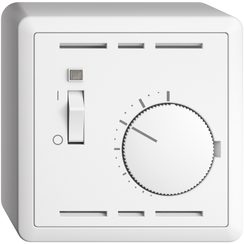Thermostat d'ambiance AP EDIZIOdue blanc, avec interrupteur