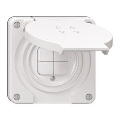 Interrupteur pour stores NEVO N.CO 2-canal, profondeur 18 mm, 87x87 mm, blanc