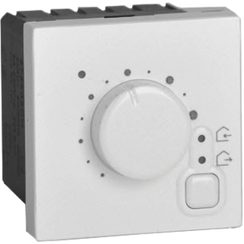 Thermostat d'ambiance INC Legrand Mosaic 230V, avec bouton de commande, blanc