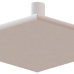 Rosace de plafond AGRO 86×86mm blanc