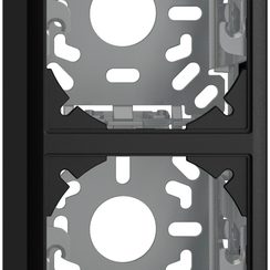 Capot avec plaque de base 2x54mm pour combinaison FX vertical/horizontal noir