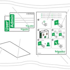 Carte RFID EVlink EVP1BNS, kit de 10 pièces (1x admin et 9x utilisateur)