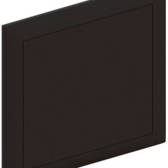 Steckdeckel Agro 130x130mm schwarz mit Diagonalsteg