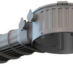 Boîtier INC HaloX 180 avec tunnel-transformateur 325mm pour béton