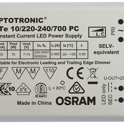 Convertisseurs courant constant OTe 10, pour LED 700mA 10W 240V