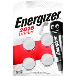 Pile bouton lithium Energizer CR2016 3V, blister à 4 pcs.
