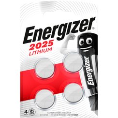 Knopfzelle Lithium Energizer CR2025 3V, 4er Blister
