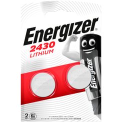 Pile bouton lithium Energizer CR2430 3V, 2pièces