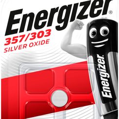 Pile bouton oxyde d'argent Energizer 357/303 (SR44) 1.55V blister à 1 pièce