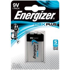 Batterie alcaline Energizer Max Plus 6LR61 9,0V, blister à 1 pièce
