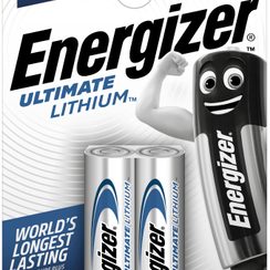 Pile Lithium Energizer Ultimate LR6 1.5V blister à 2 pièces