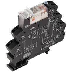 Interface relais TERMSERIES TRZ 24-230VUC LED vert 2C 250VAC 8A connex.ressort