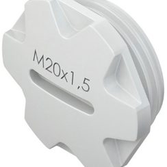 Bouchon avec rebord PS M32 gris clair
