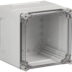 Boîtier d'appareils RW CUBO C 400×400×180 CPCF transparent