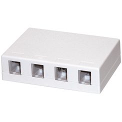 Boîte de raccordement AP KS Dätwyler blanc pour 4 modules