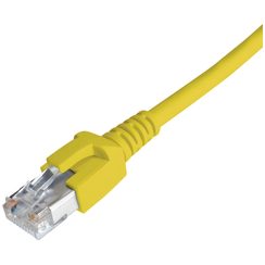 Câble patch RJ45 Dätwyler 7702 4P, cat.6A (IEC) S/FTP LSOH, jaune, 1.5m