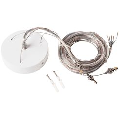 Suspension de câble SLV pour plafonnier MEDO, rond, 5m, blanc