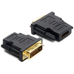Adaptateur Ceconet HDMI (f)/DVI (m) WUXGA 165MHz 4.95Gbit/s blindé noir
