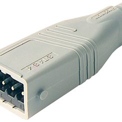 Fiche pour câble 4LPE, STAS 4 N IP54, gris