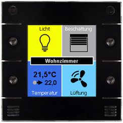 Appareil d'ambiance INC u::Lux Switch, version digitalSTROM, 55x55mm, noir