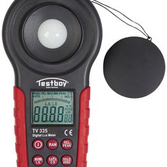 Luxmètre LED numérique Testboy TV335 20…400000lx, 20…40000fc, 89×190×42.5mm