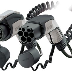 Câble de charge AC e-mobility PX Mode3 T1+T2 20A 1L 4m 5kW 250V noir/gris