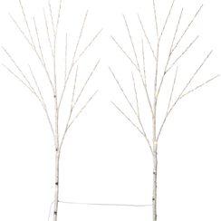 Birch Branches Set 2 100LED ww 80cm, 2pcs 3xAA - Timer 6/18