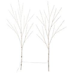 Birch Branches Set 2 100LED ww 80cm, 2pcs 3xAA - Timer 6/18