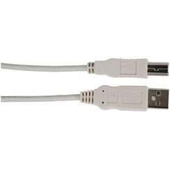 USB 2.0 Patch-Kabel Typ A-B M/M (Stecker/Stecker) 1,80m grau