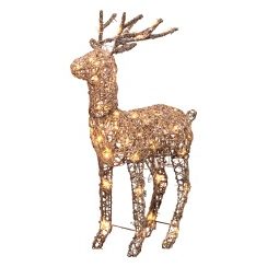 LED Brown Rattan Deer 70,48LED blc 70x40x17cm,x5cm