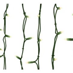 LED Vorhang warmweiss 2 x 1.5m /25.8W Grünes Kabel