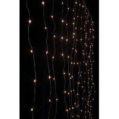 LED Angel Hair Curtain 256, 256 LED blanc chaud 1,6x1,6m