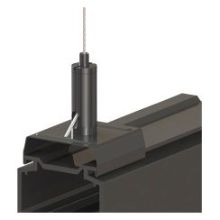 Gripper avec clip de barre conductrice pour câble max. Ø1,5mm, noir