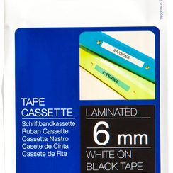 Cassette ruban Brother TZe-315 6mm×8m, noir-blanc