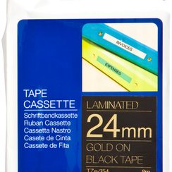 Cassette ruban Brother TZe-354 24mmx8m, noir-or