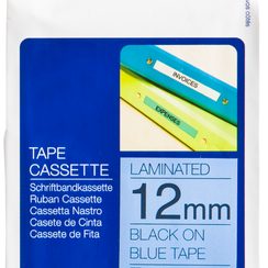 Cassette ruban Brother TZe-531 12mmx8m, bleu-noir