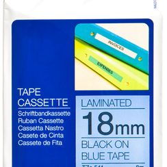 Schriftbandkassette Brother TZe-541 18mmx8m, blau-schwarz