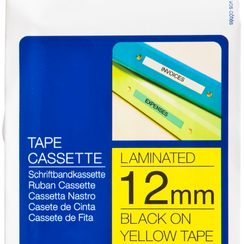 Cassette ruban Brother TZe-631 12mmx8m, jaune-noir