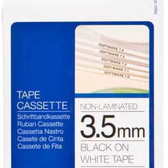 Schriftbandkassette Brother TZe-N201, 3.5mm×8m, sw